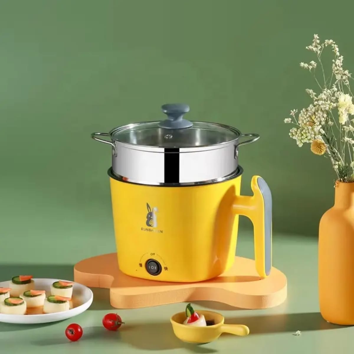 Mini Electric Multi Cooker Multi-colour 1.9L and 20Cm